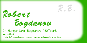 robert bogdanov business card